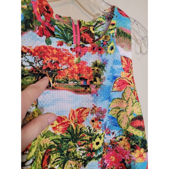 Nicole Miller New with Tag Women's Tropical Paradise Dress Multicolor Size Small - Picture 5 of 13